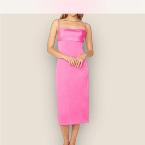 WeWoreWhat Vibrant Pink Midi Dress
